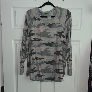 Camouflage Long Sleeve Top